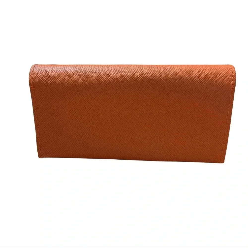 Tory Burch Orange Magnetic Closure Sunglasses Case